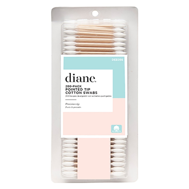 Diane Pointed Tip Cotton Swabs, 200 Pack