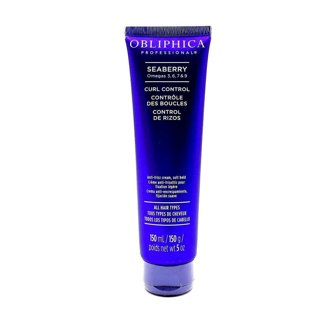 Obliphica Seaberry Omegas Curl Control Anti-Frizz Cream - Soft Hold 5 oz