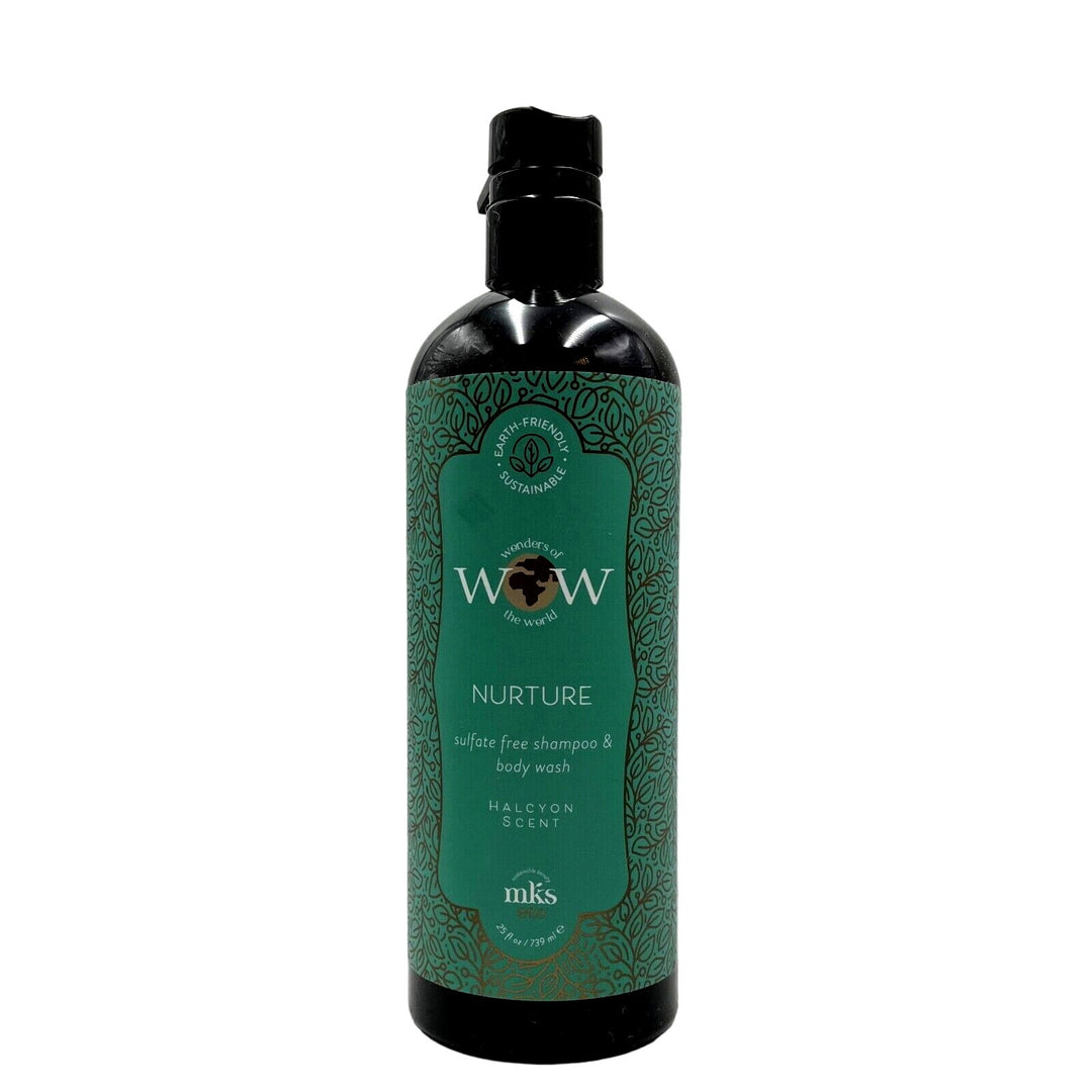 MKS Eco WOW Nurture Sulfate Free Shampoo/Body Wash Halcyon Scent 25 oz