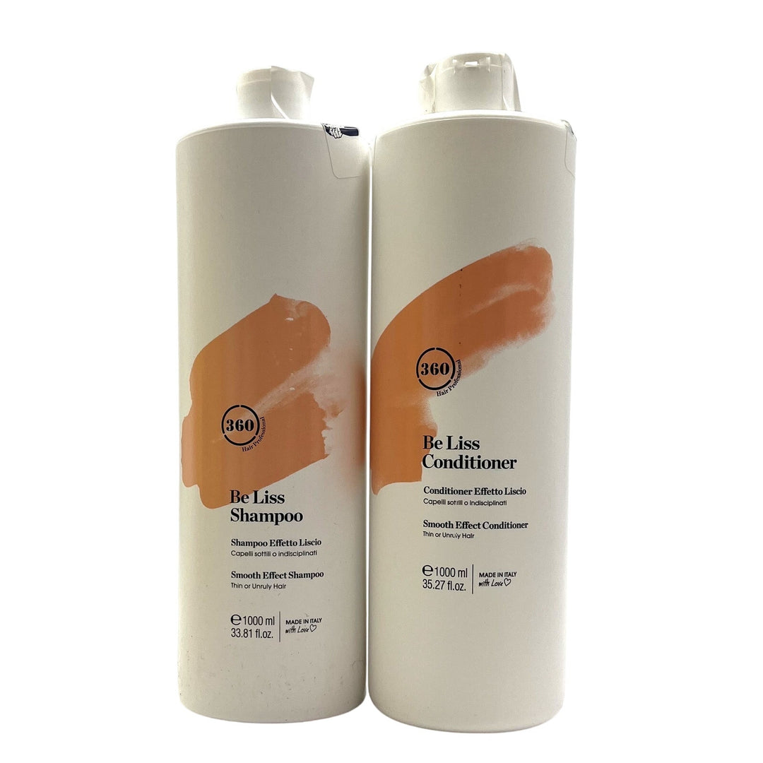 360 Be Liss Shampoo & Conditioner For Thin Unruly Hair 33.8 fl.oz Duo