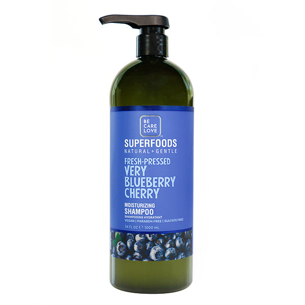 Be Care Love Superfoods Very Blueberry Cherry Shampoo 34 oz