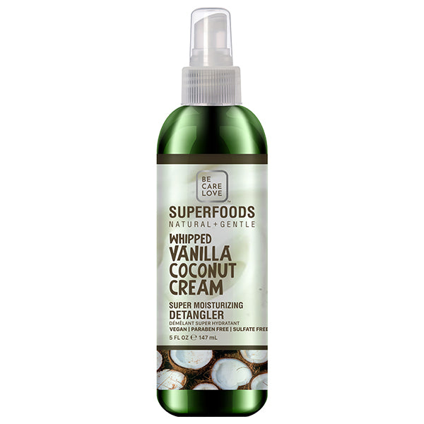 Be Care Love Superfoods Whipped Vanilla Coconut Cream Detangler 5 oz