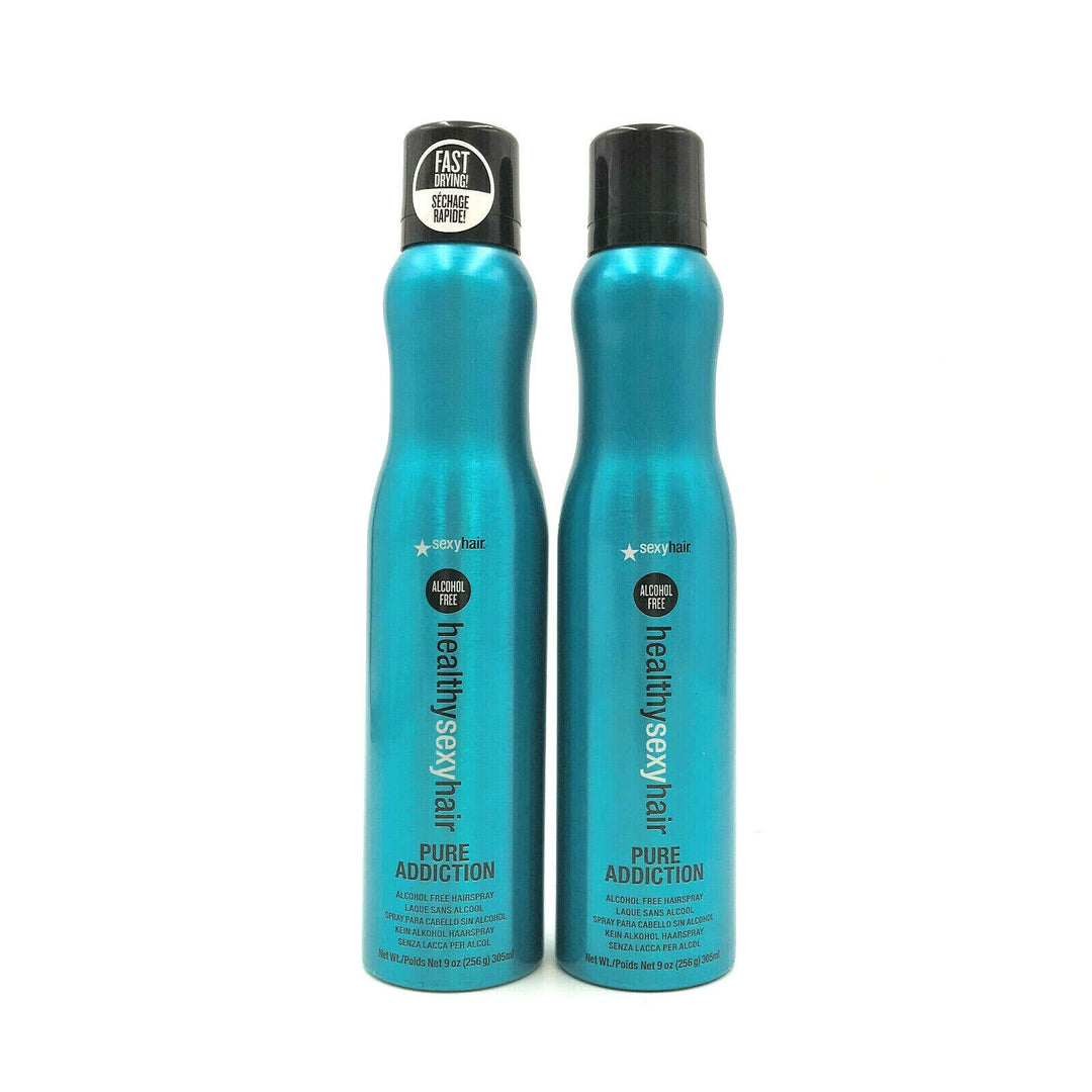 SexyHair Healty Sexy Hair Pure Addiction Alcohol Free Hairspray 9 oz-Pack of 2