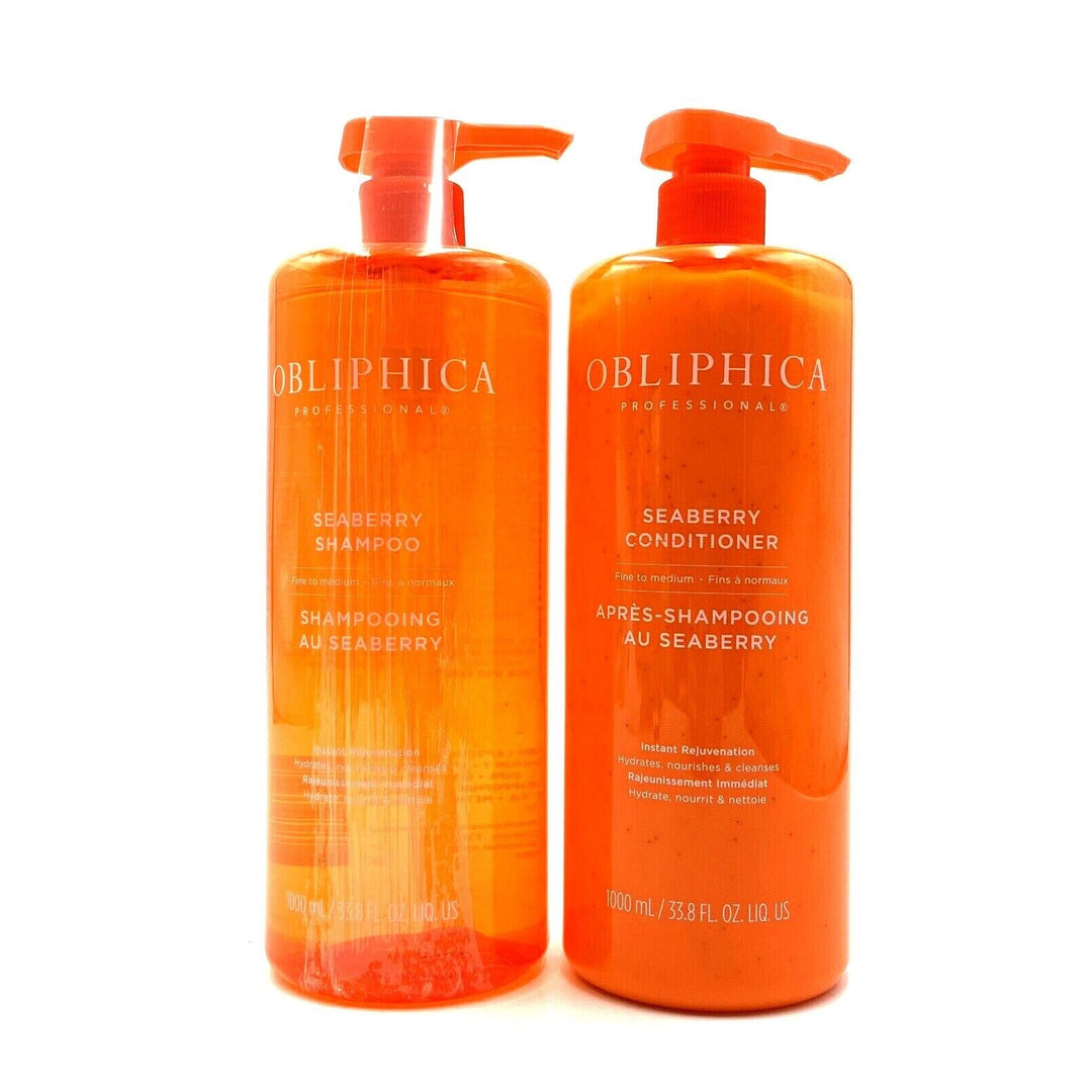 Obliphica Seaberry Shampoo & Conditioner Fine To Medium Hair 33.8 oz Duo