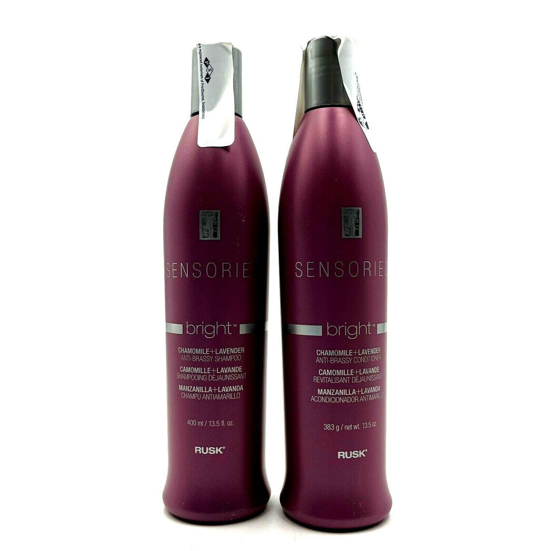 Rusk Sensories Bright Anti-Brassy Shampoo & Conditioner 13.5 oz Duo