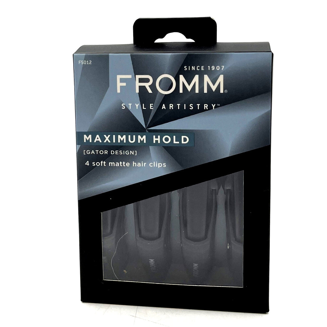 Fromm Maximum Hold 4 Soft Matte Hair Clips Black