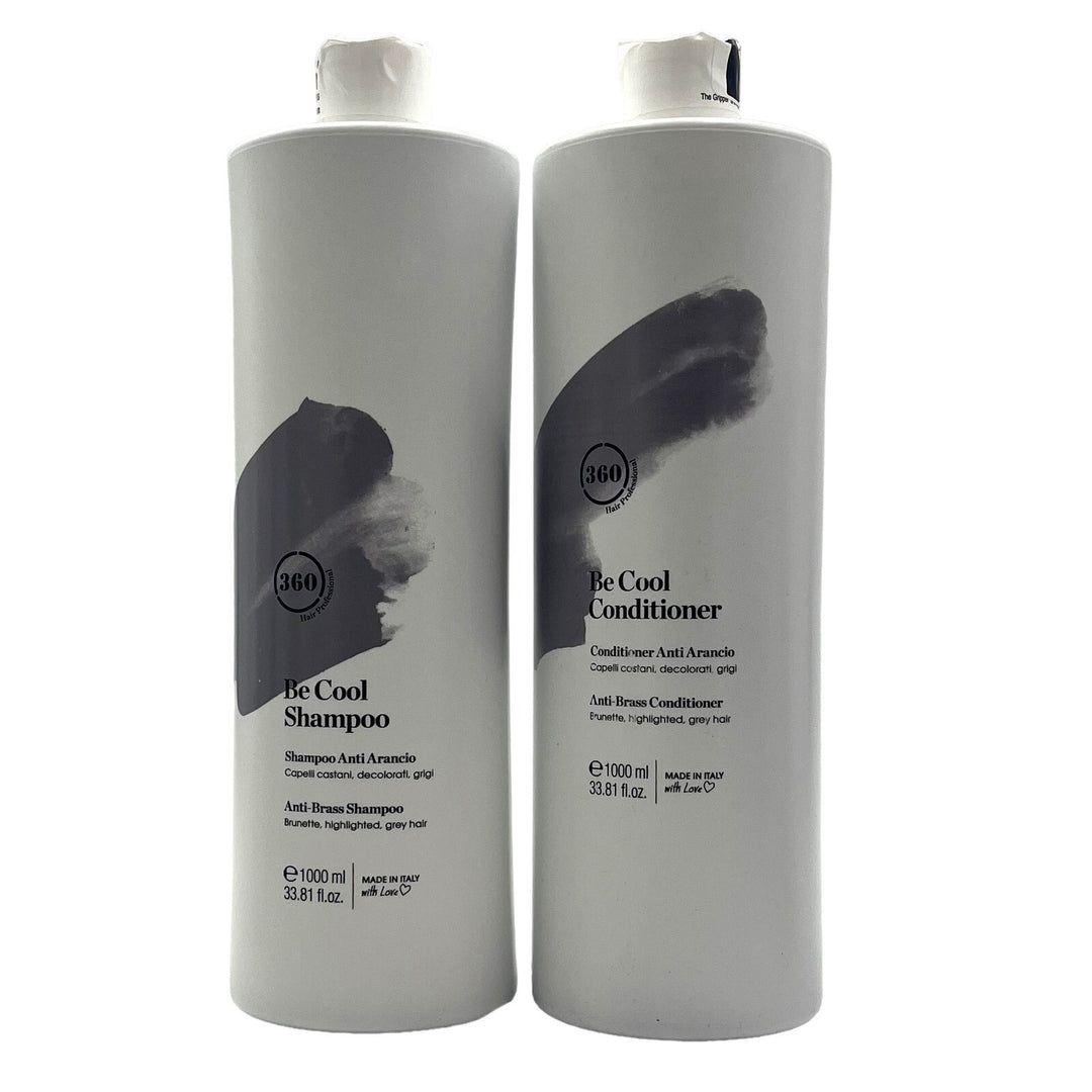 360 Be Cool Shampoo & Conditioner 33.8 fl.oz Anti-Brass Brunette,Highlighted,Grey Hair