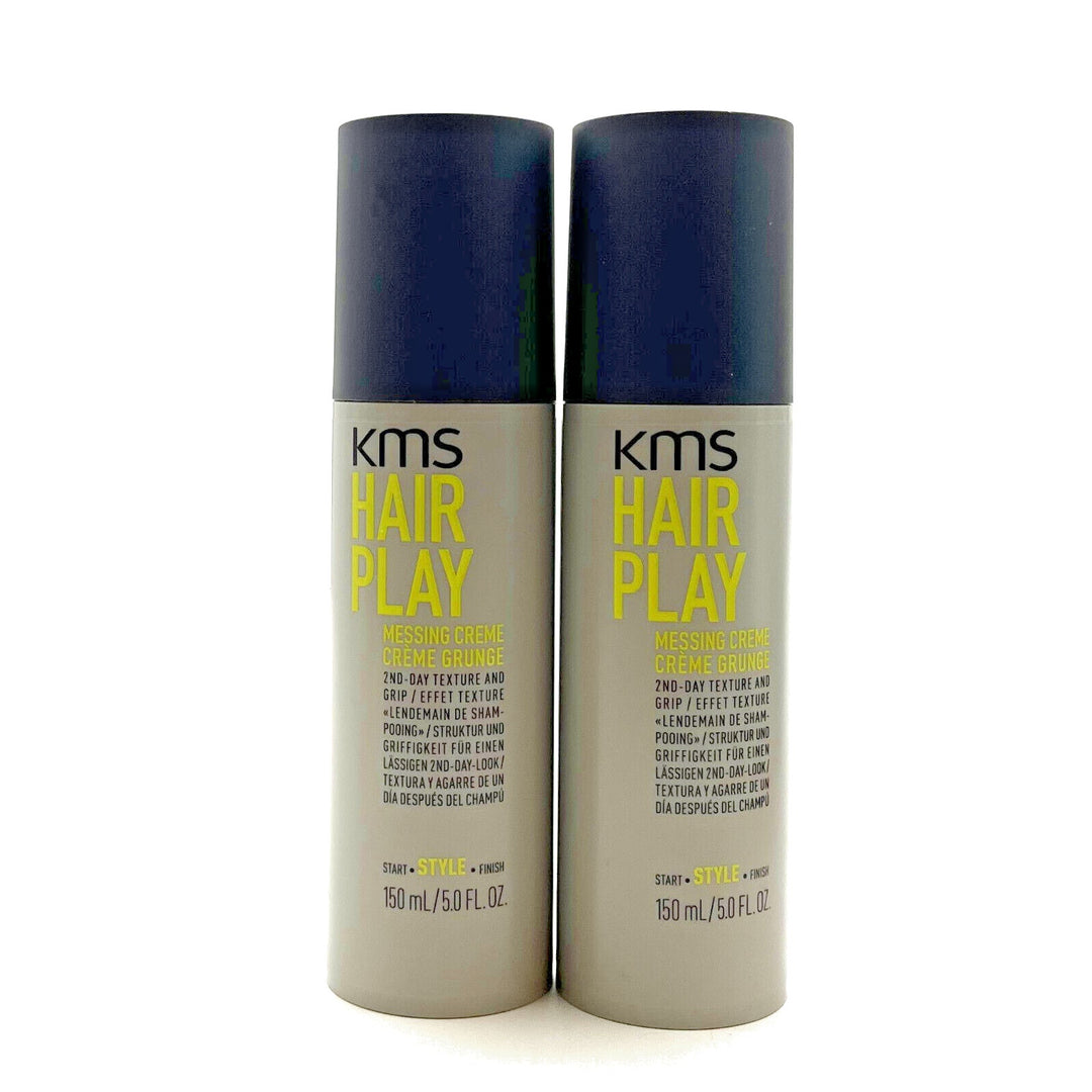 kms Hair Play Messing Creme 2nd Day Texture & Grip 5 oz-2 Pack