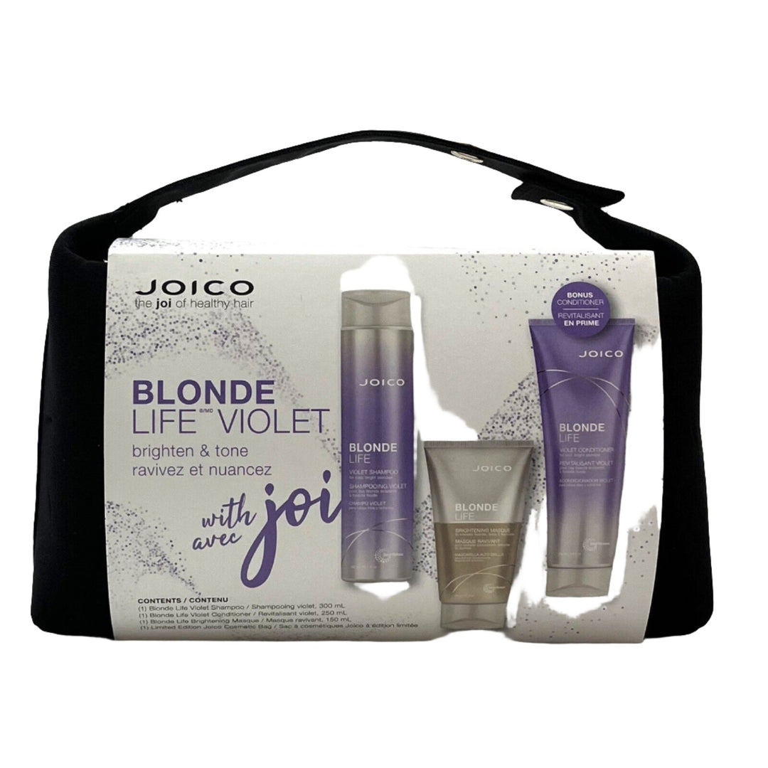 Joico Blonde Life Violet Gift Kit (Shampoo/Conditioner/Masque/Bag)