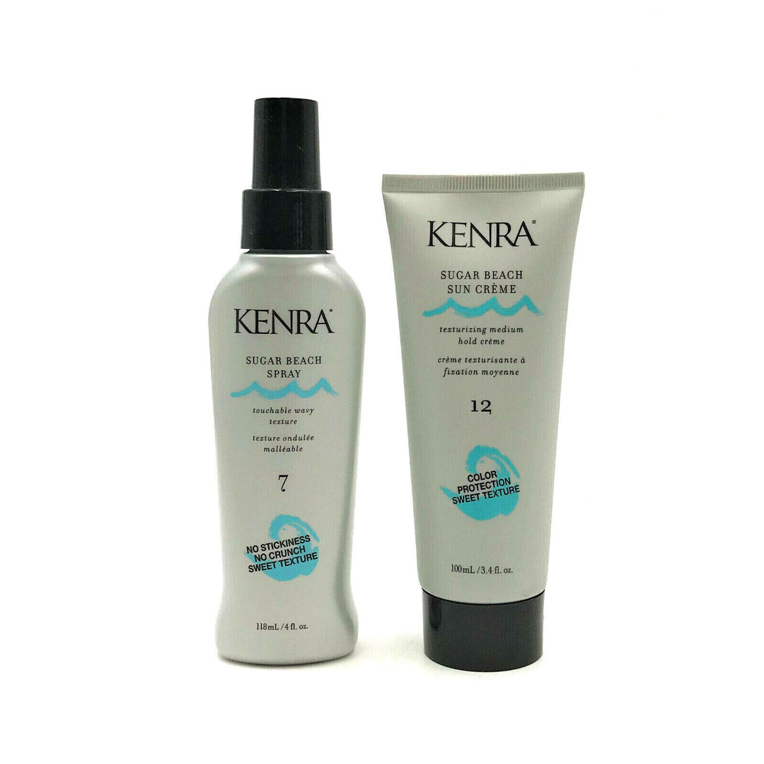 Kenra Sugar Beach Spray Toughable Wavy Texture 4 oz & Sun Creme 3.4 oz Duo