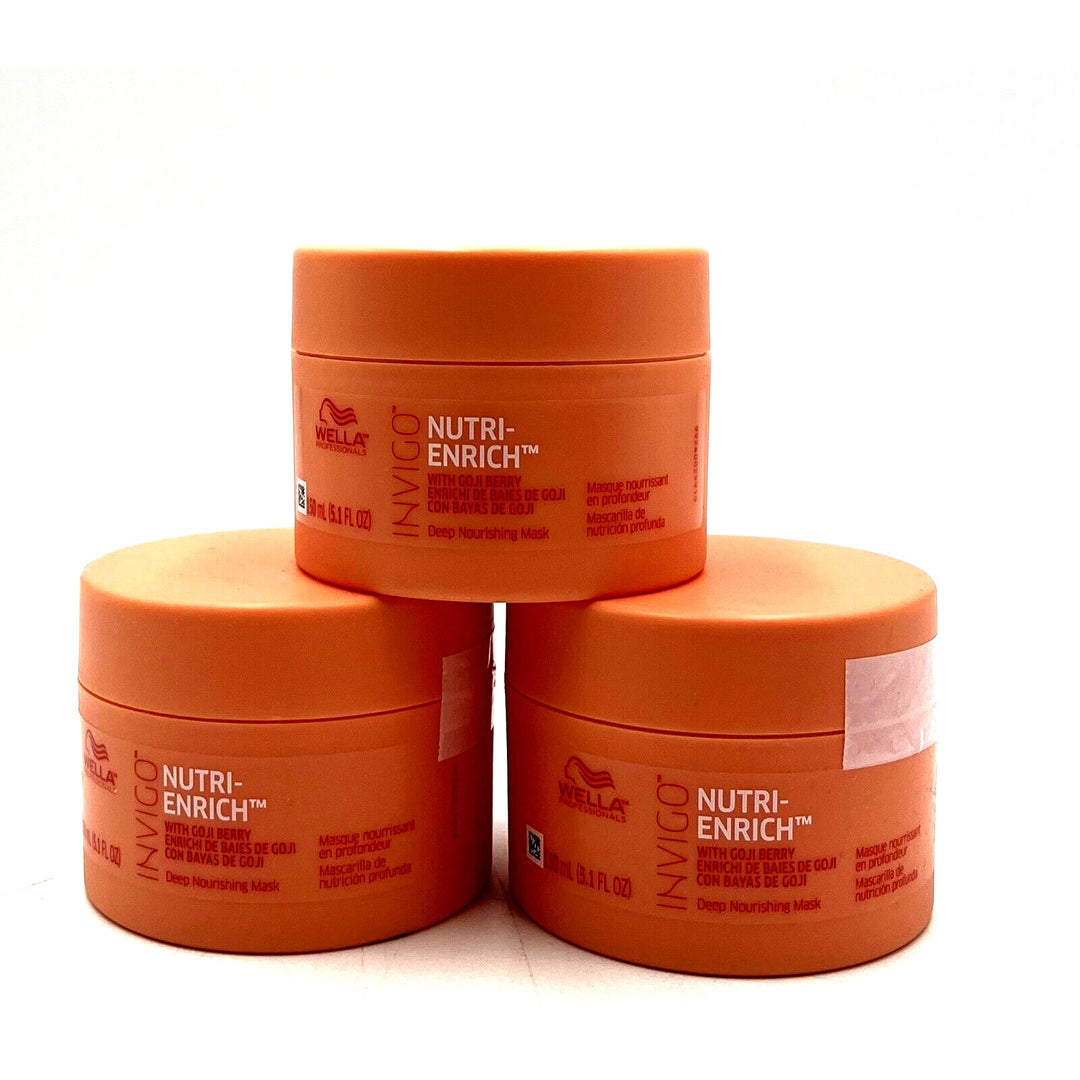 Wella Invigo Nutri-Enrich With GoJi Berry Deep Nourishing Mask 5.1 oz-3 Pack