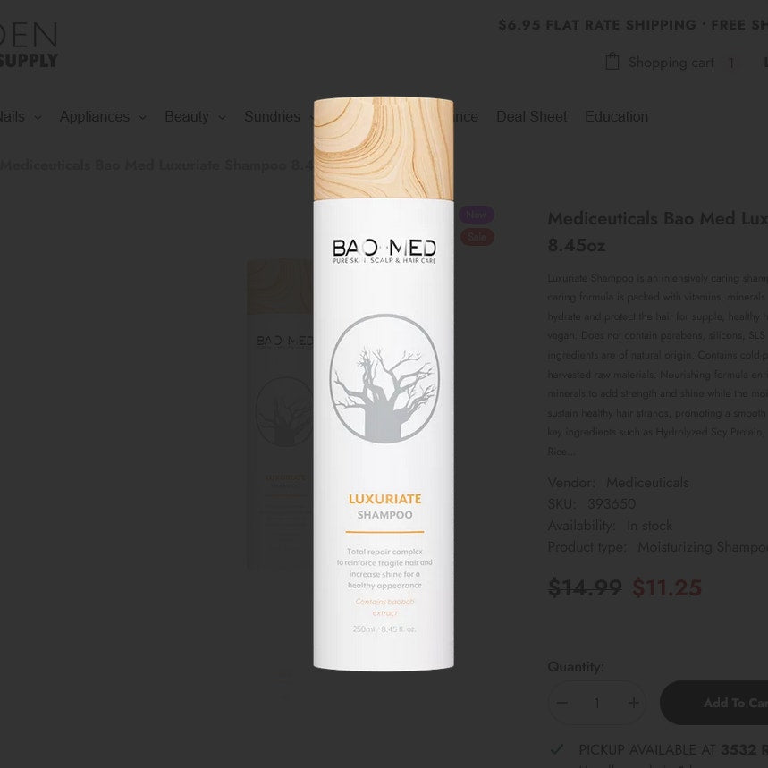 Mediceuticals Bao Med Luxuriate Shampoo 8.45oz