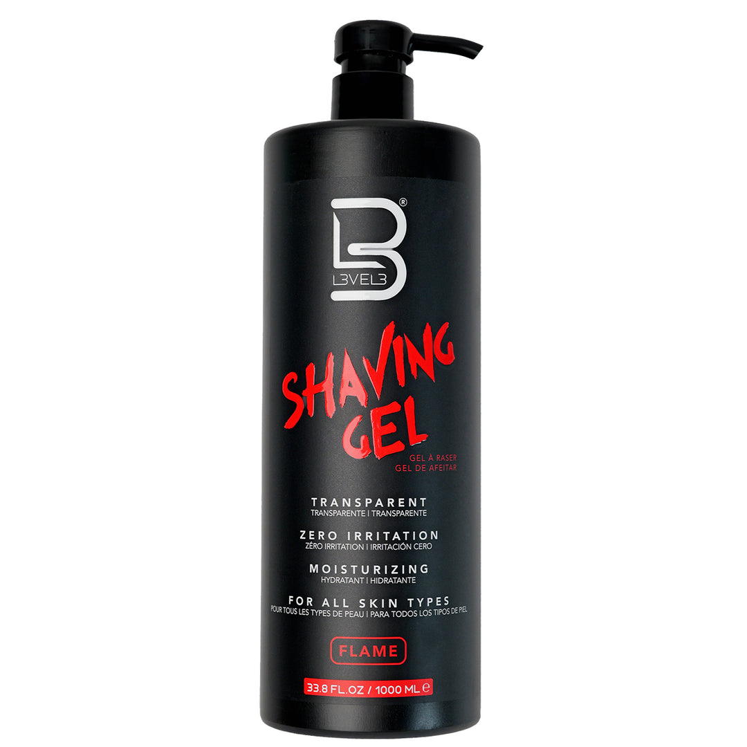 L3VEL3 Shaving Gel Flame, 33.81 oz