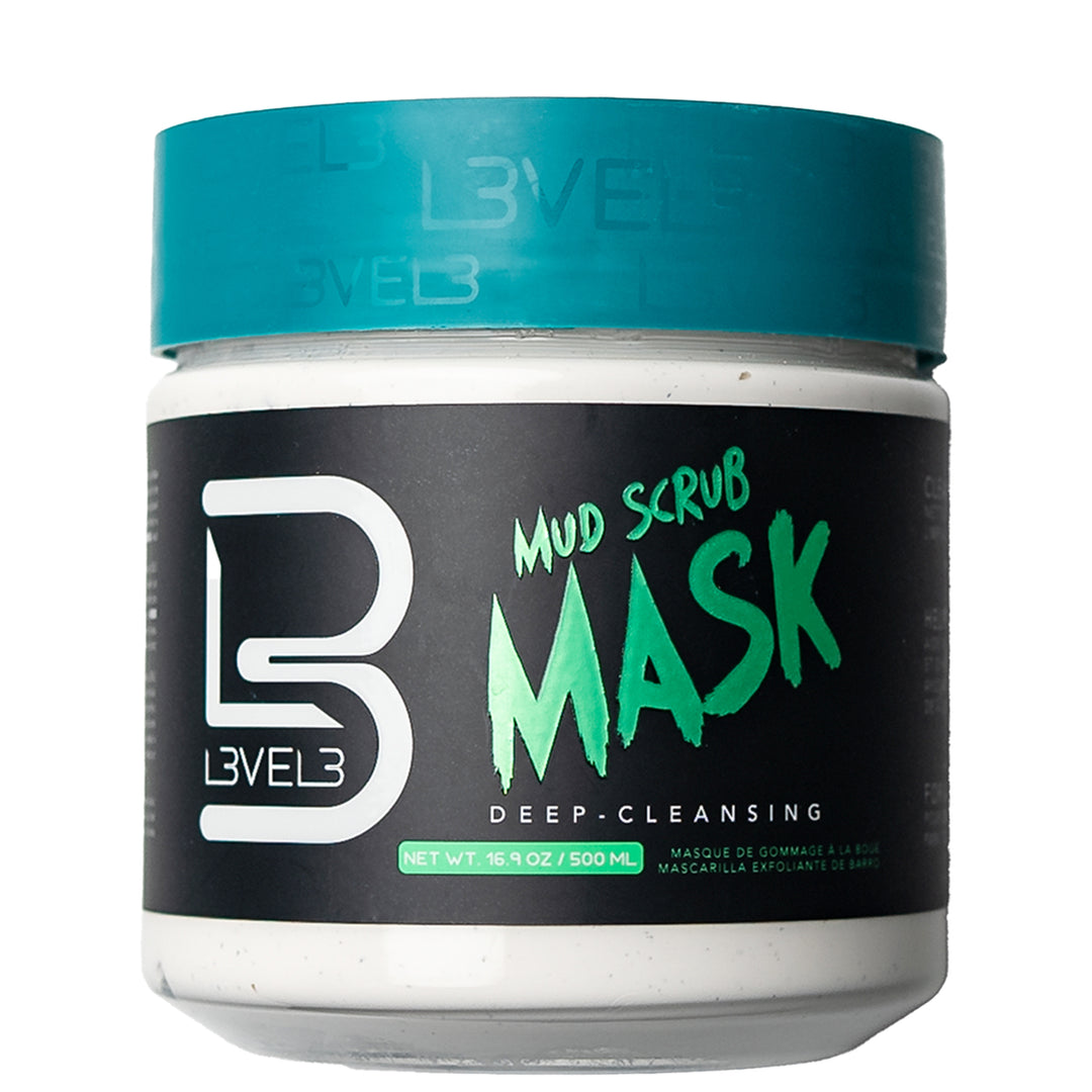 L3VEL3 Mud Scrub Mask, 16.9 oz-3 Pack