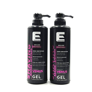Elegance Shaving Venus Zero Irritation Gel/All Skin Types 16.9 oz-2 Pack