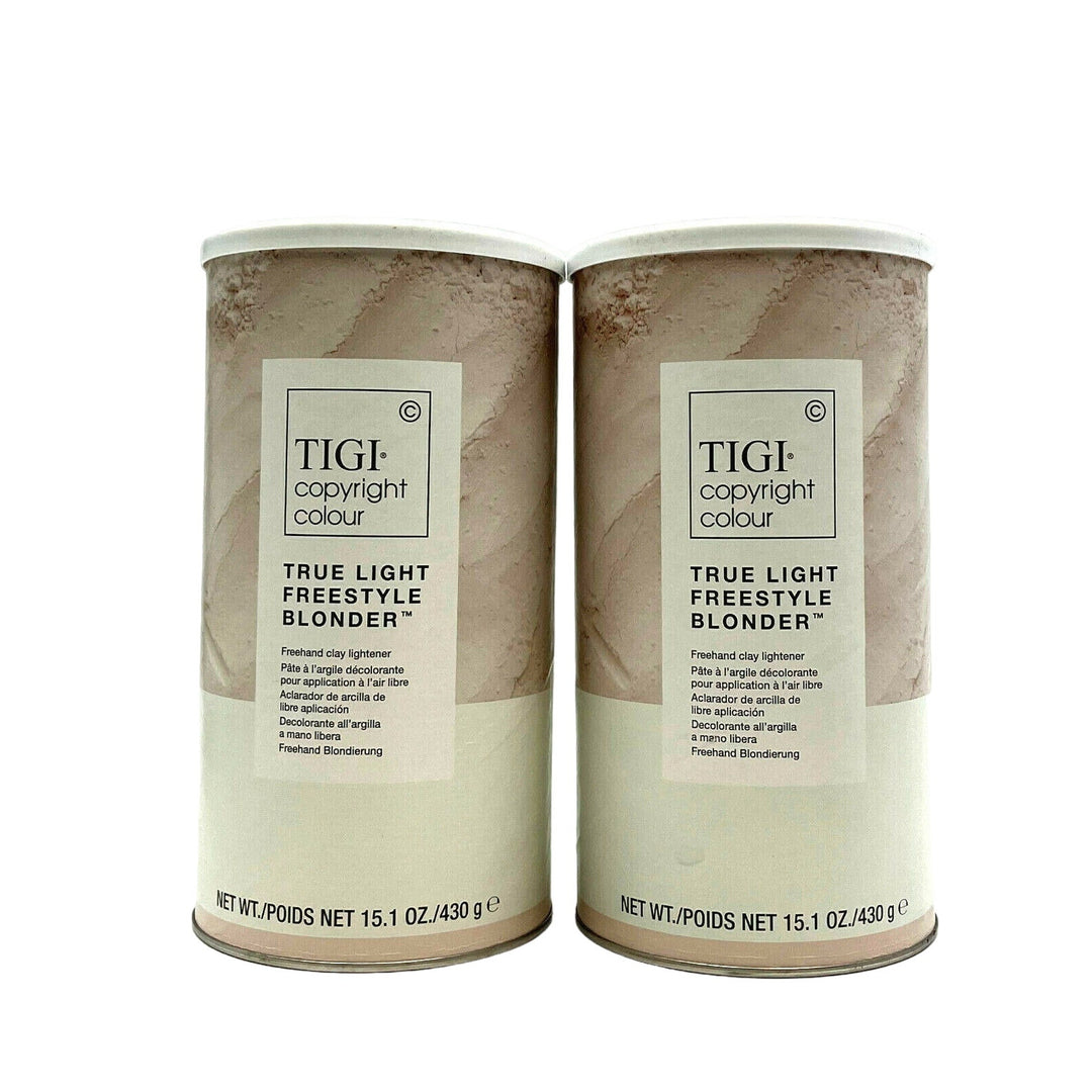 TIGI True Light Freestyle Blonder Freehand Clay Lightener 15.1 oz-2 Pack