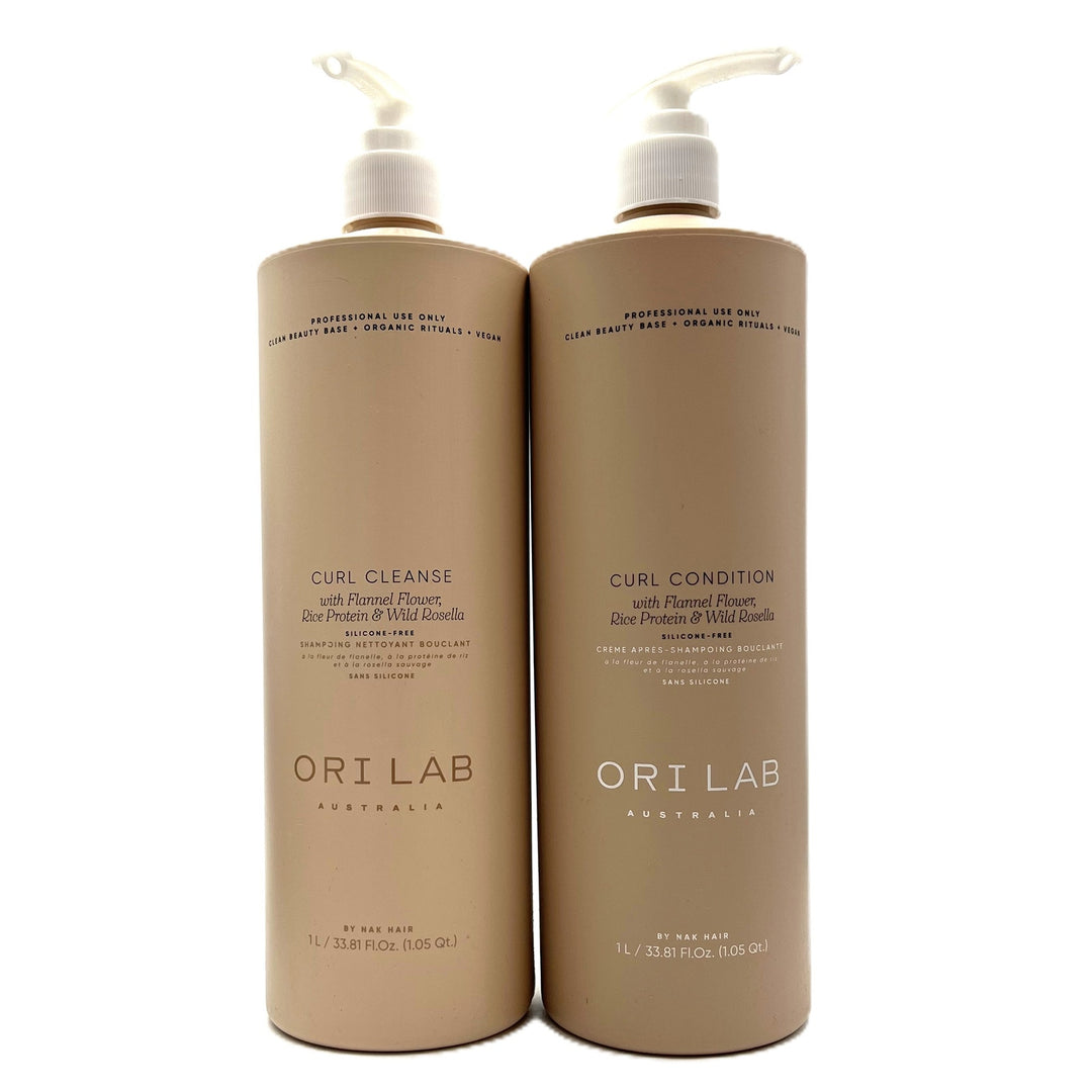 Ori Lab Curl Cleanse & Conditioner Flannel Rice Wild Rosella 33.8 fl.oz Duo