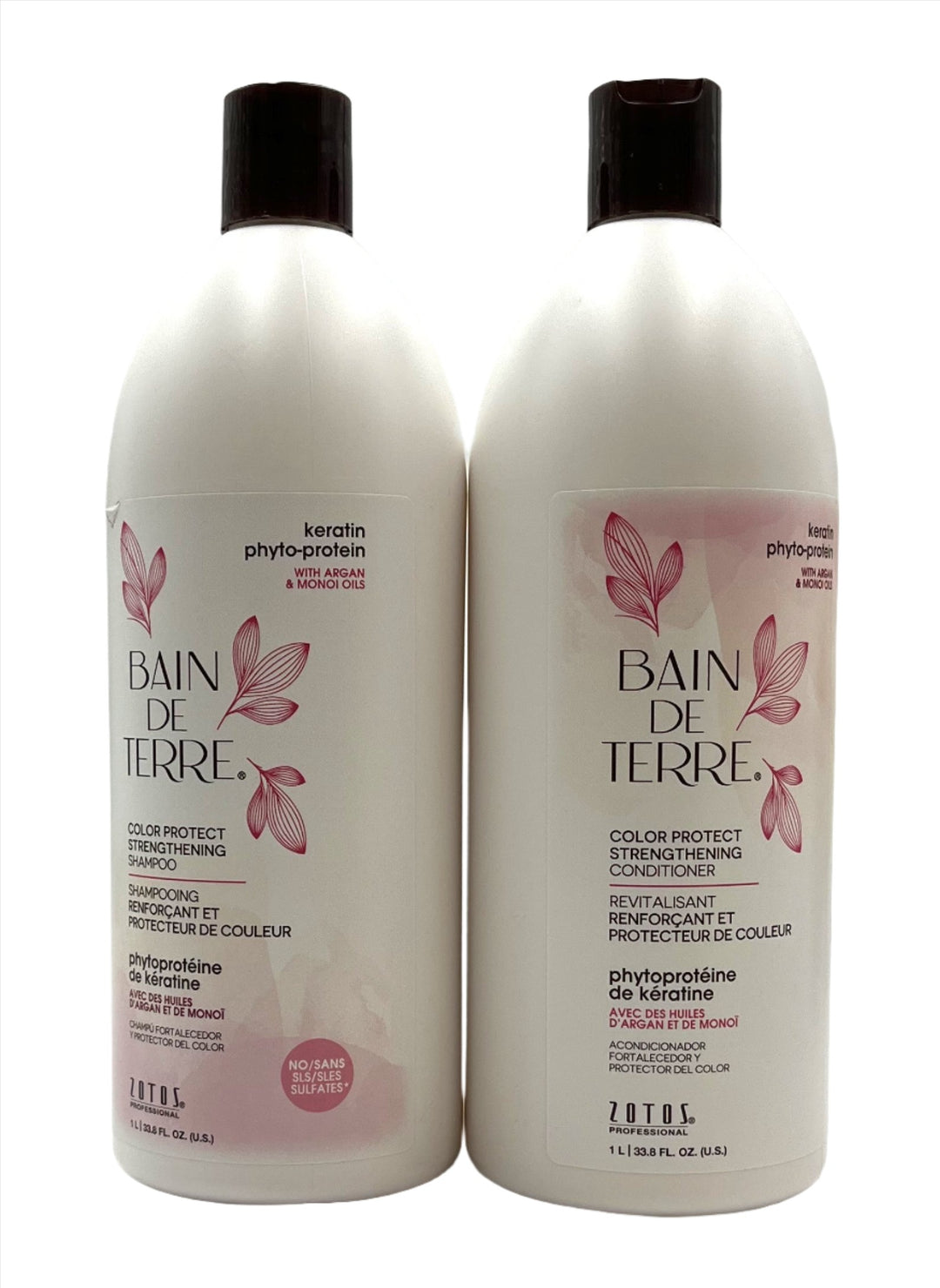 Bain De Terre Keratin Phyto-Protein Strengthening Shampoo & Conditioner 33.8 fl.oz Duo