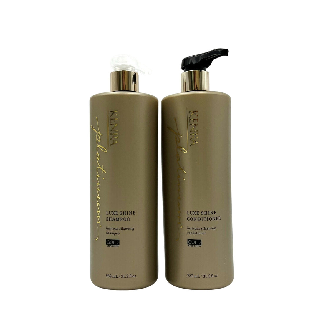 Kenra Platinum Luxe Shine Shampoo & Conditioner Lustrous Silkening 31.5 oz Duo