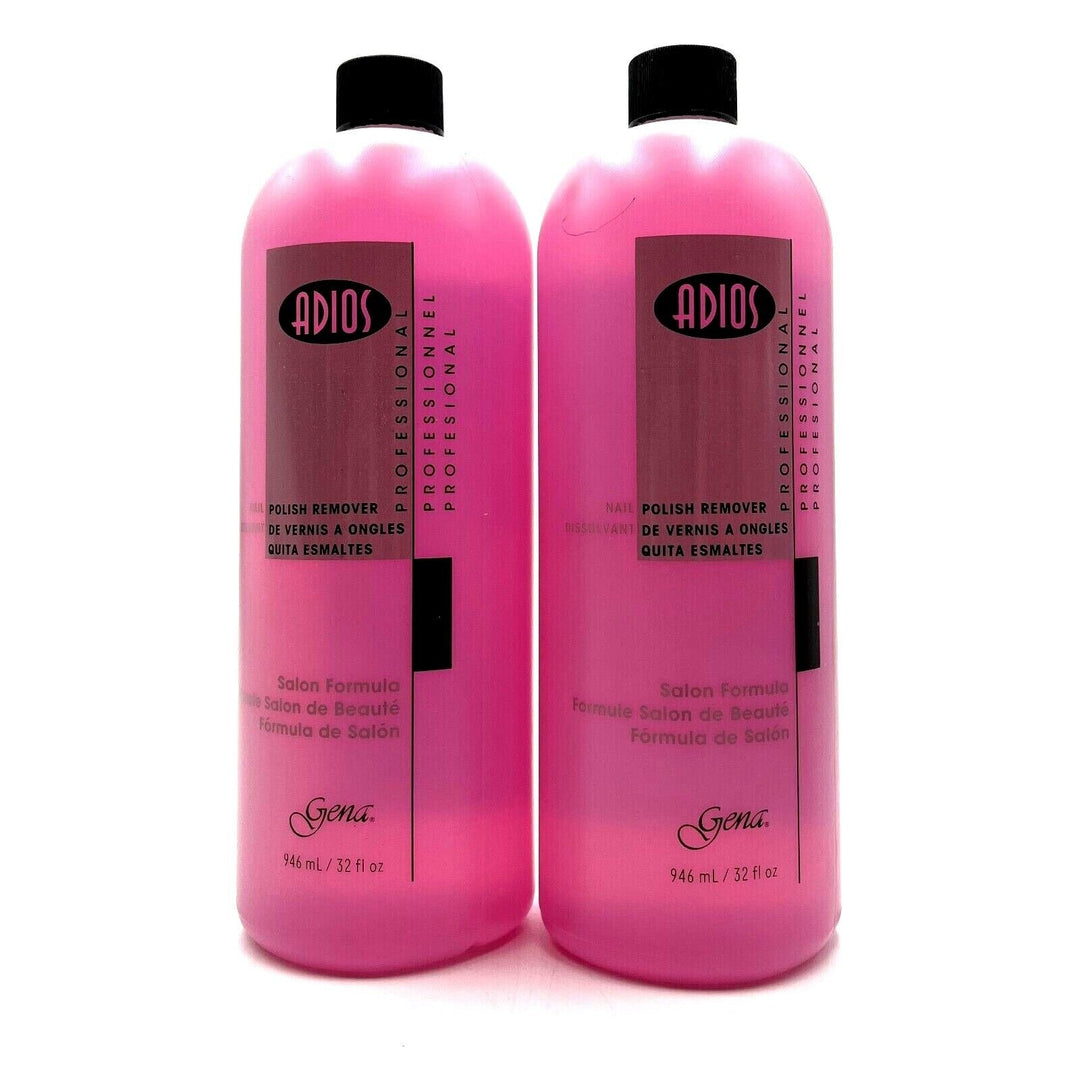 Gena Adios Nail Polish Remover 32 oz-2 Pack