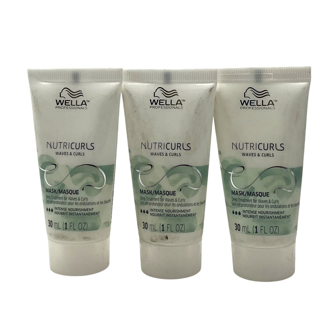 Wella Nutricurls Waves & Curls Mask Deep Treatment 1 fl oz -3 Pack