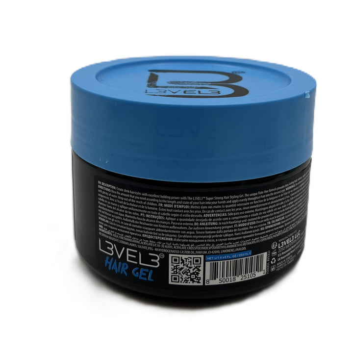 L3VEL3 Hair Gel Super Strong Hold 8.45 oz