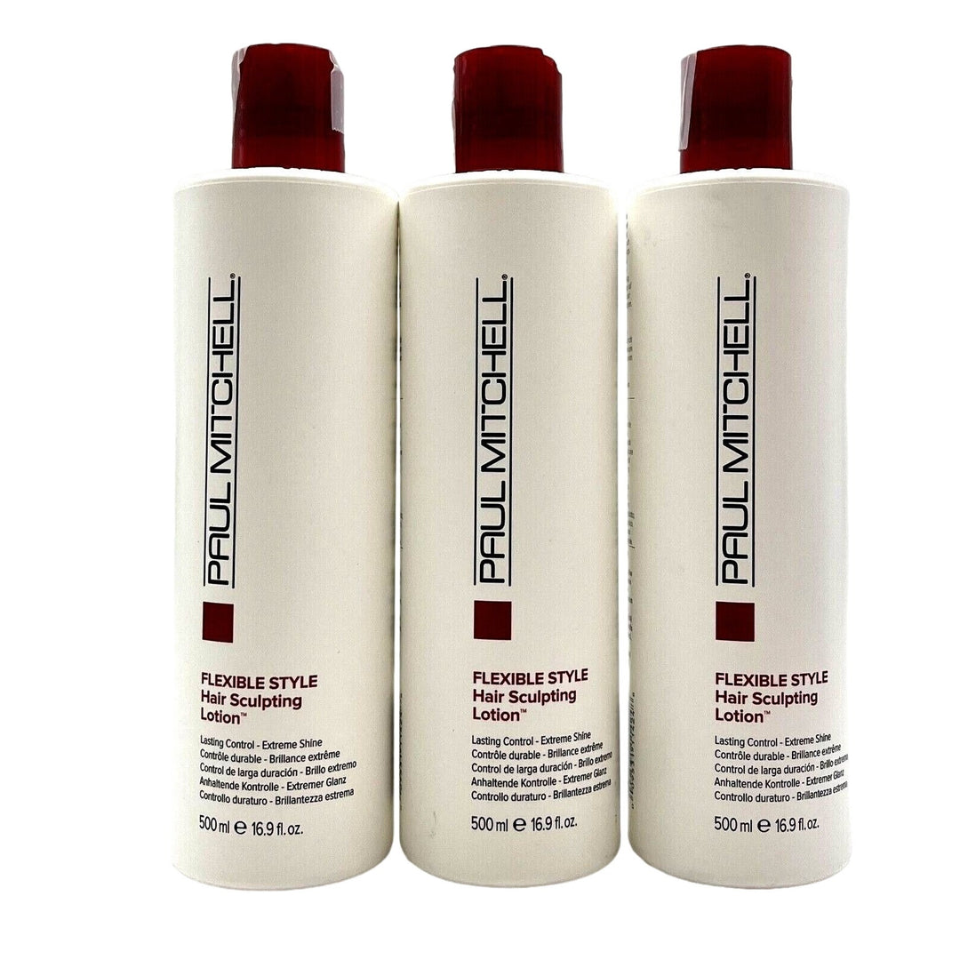 Paul Mitchell Flexible Style Hair Sculpting Lotion Lasting Control 16.9 oz-3 Pack