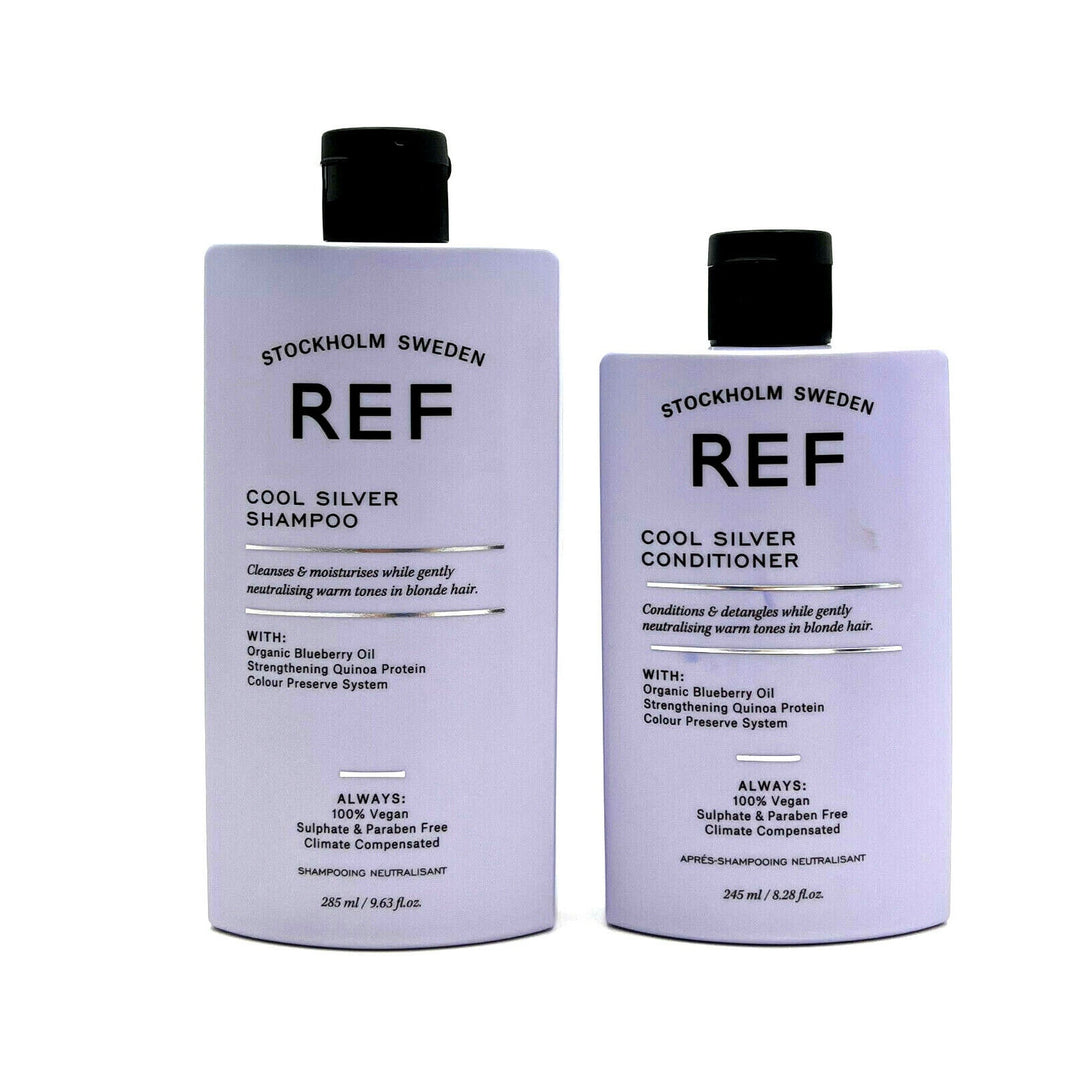 REF Stockholm Sweden Cool Silver Shampoo 9.63 oz & Conditioner 8.28 oz Duo