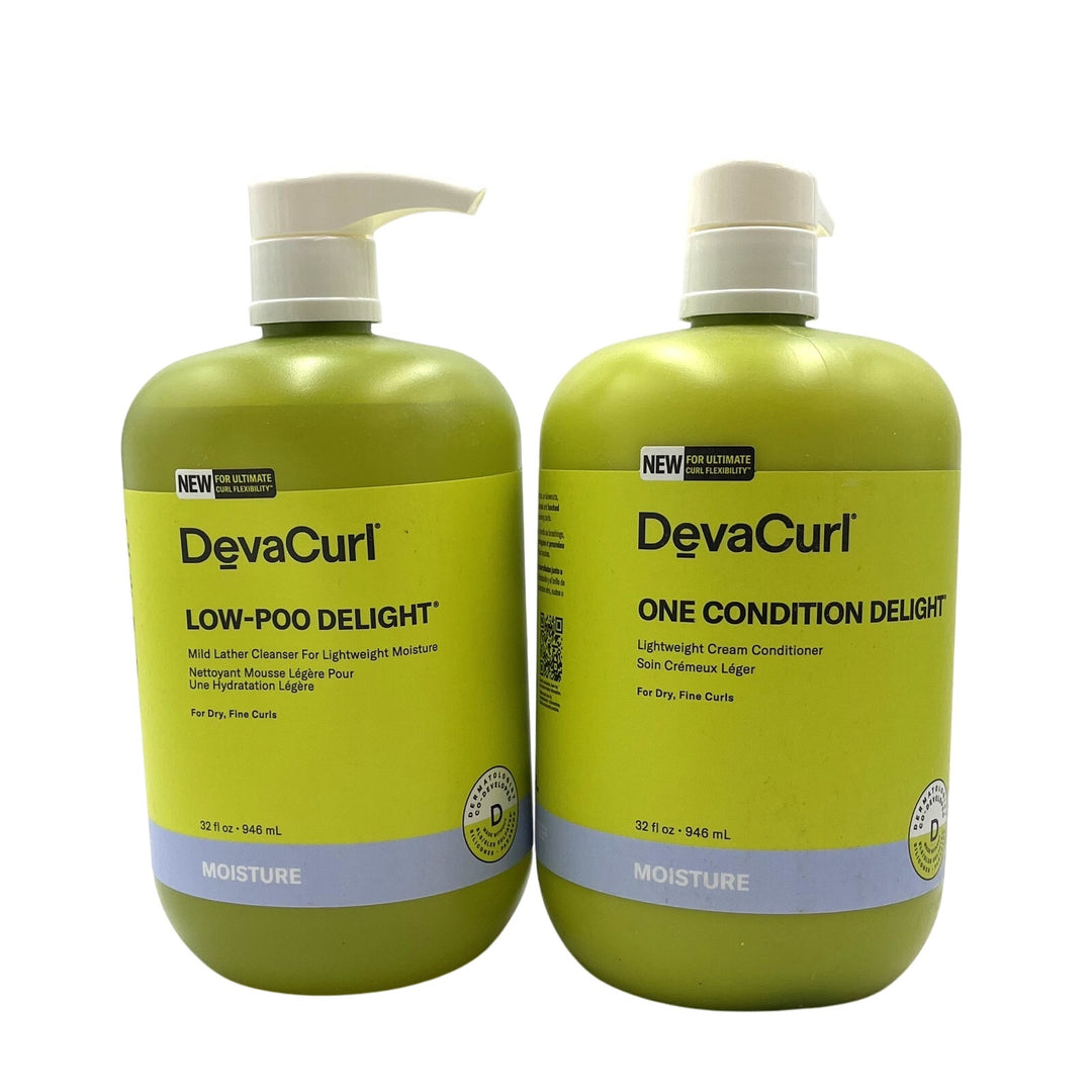 DevaCurl Low-Poo Delight Cleanser & One Condition Delight Conditioner 32 fl.oz