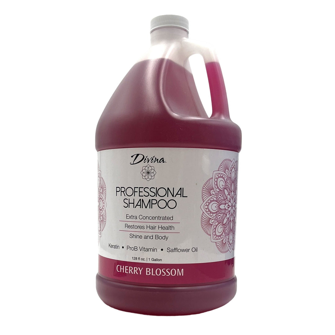 Divina Cherry Shampoo Restore Keratin Vitamin Safflower Oil Gallon