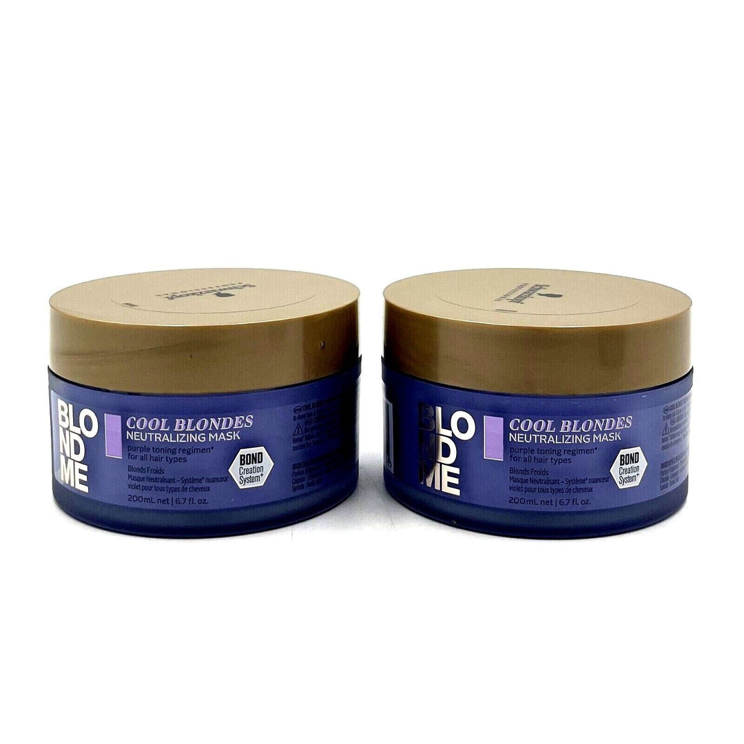 Schwarzkopf Blonde Cool Blondes Neutralizing Mask Purple Toning Regimen 6.7 oz-2