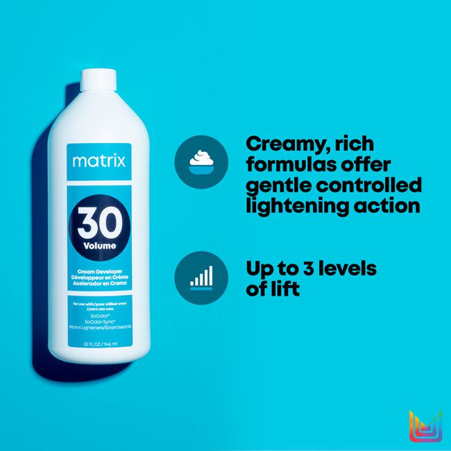 Matrix 30 Volume Cream Developer Use With SoColor Lighteners 32 oz-2 Pack