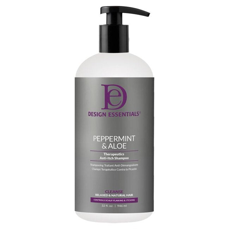 Design Essentials Peppermint & Aloe Therapeutics Anti-Itch Shampoo- 32 oz