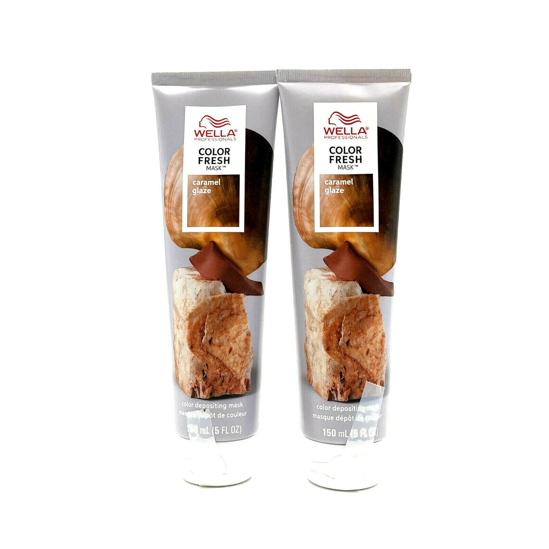 Wella Color Fresh Color Depositiong Mask Caramel Glaze 5 oz-2 Pack