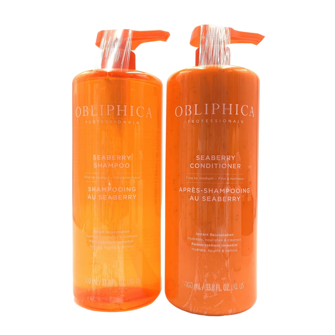 Obliphica Seaberry Shampoo & Conditioner Fine To Medium Hair 33.8 oz Duo