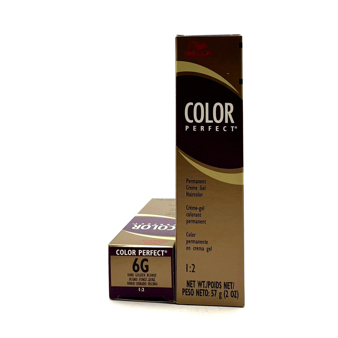 Wella Color Perfect Permanent Creme Gel Haircolor 6G Dark Golden Blonde 2 oz