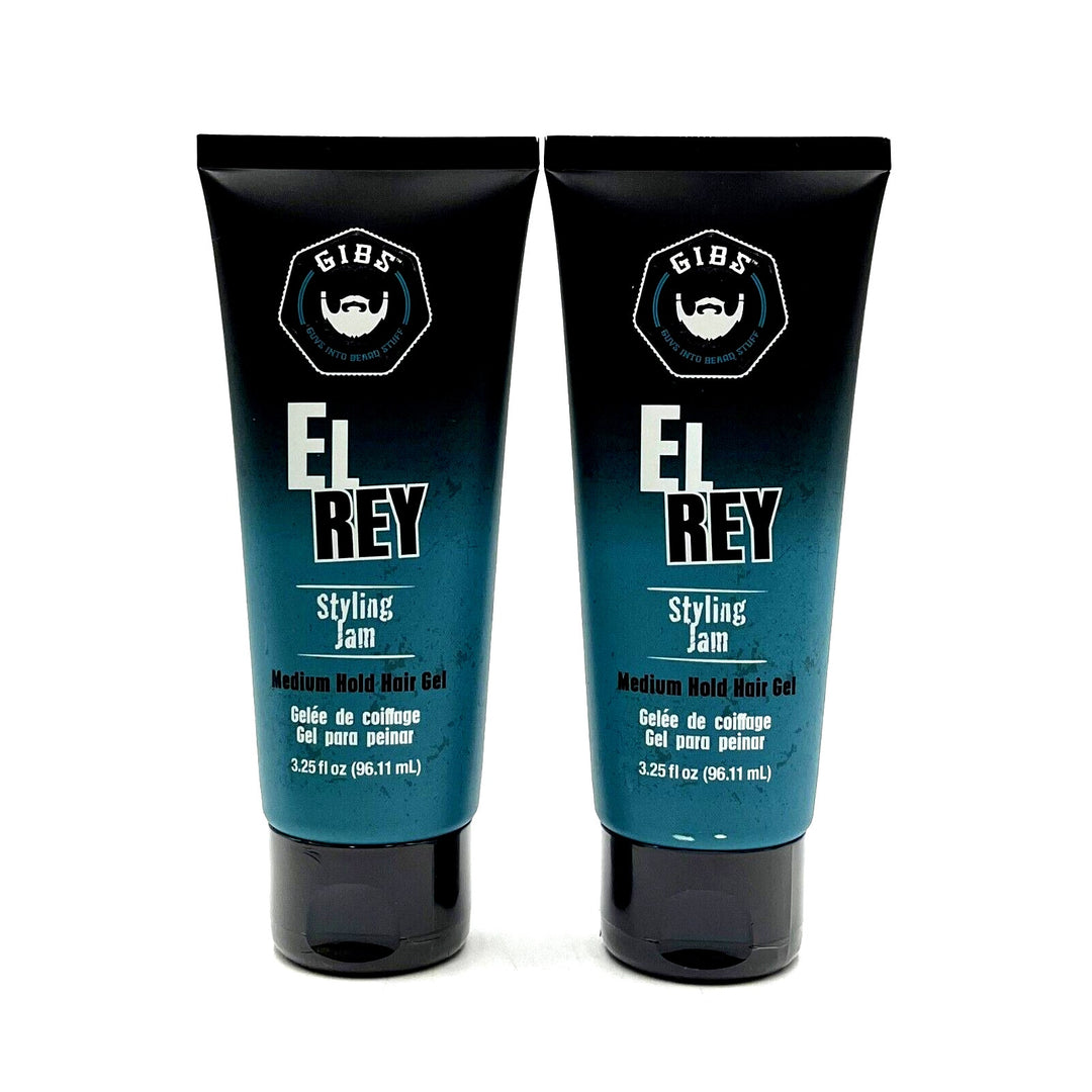 GIBS El Rey Styling Jam Medium Hold Hair Gel 3.25 oz-2 Pack