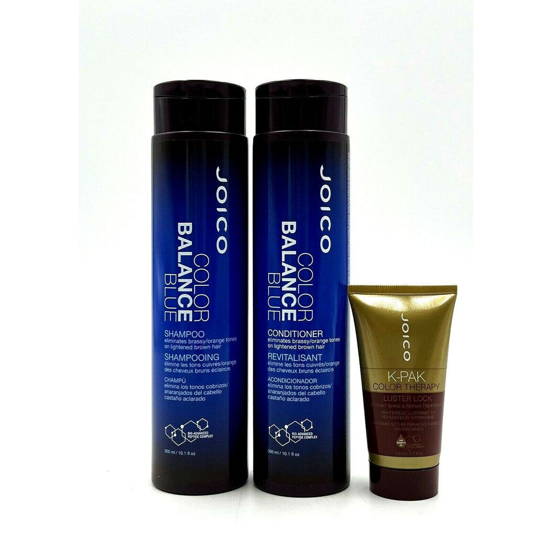 Joico Color Balance Blue Shampoo, Conditioner & Luster Lock Trio