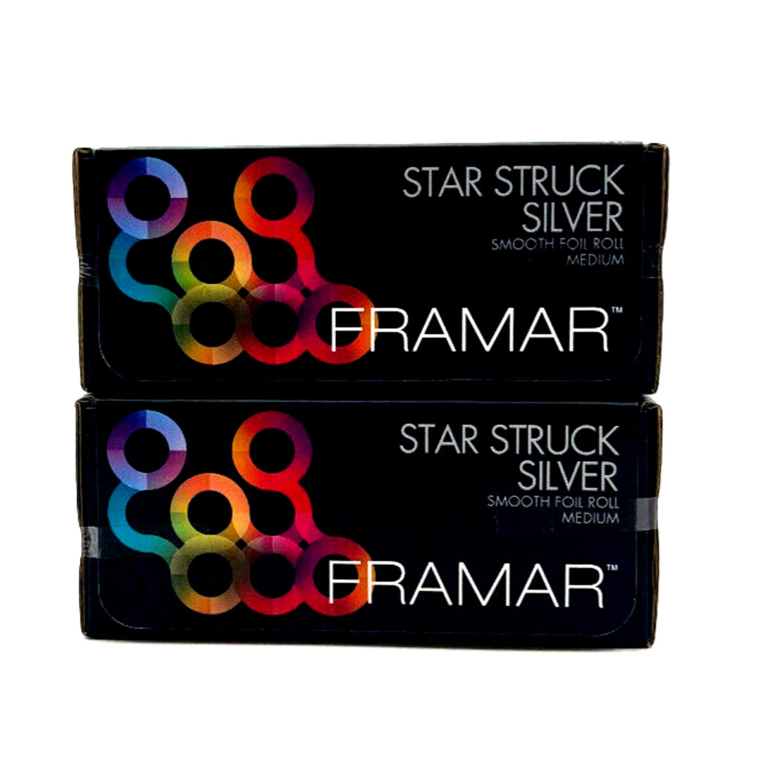 Framar Star Struck Silver Smooth Foil Roll Medium 5"X320'-2 Pack