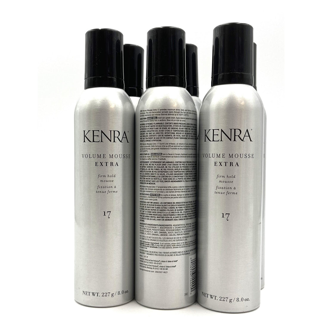 Kenra Volume Mousse Extra Firm Hold Mousse #17 8 oz-6 Pack