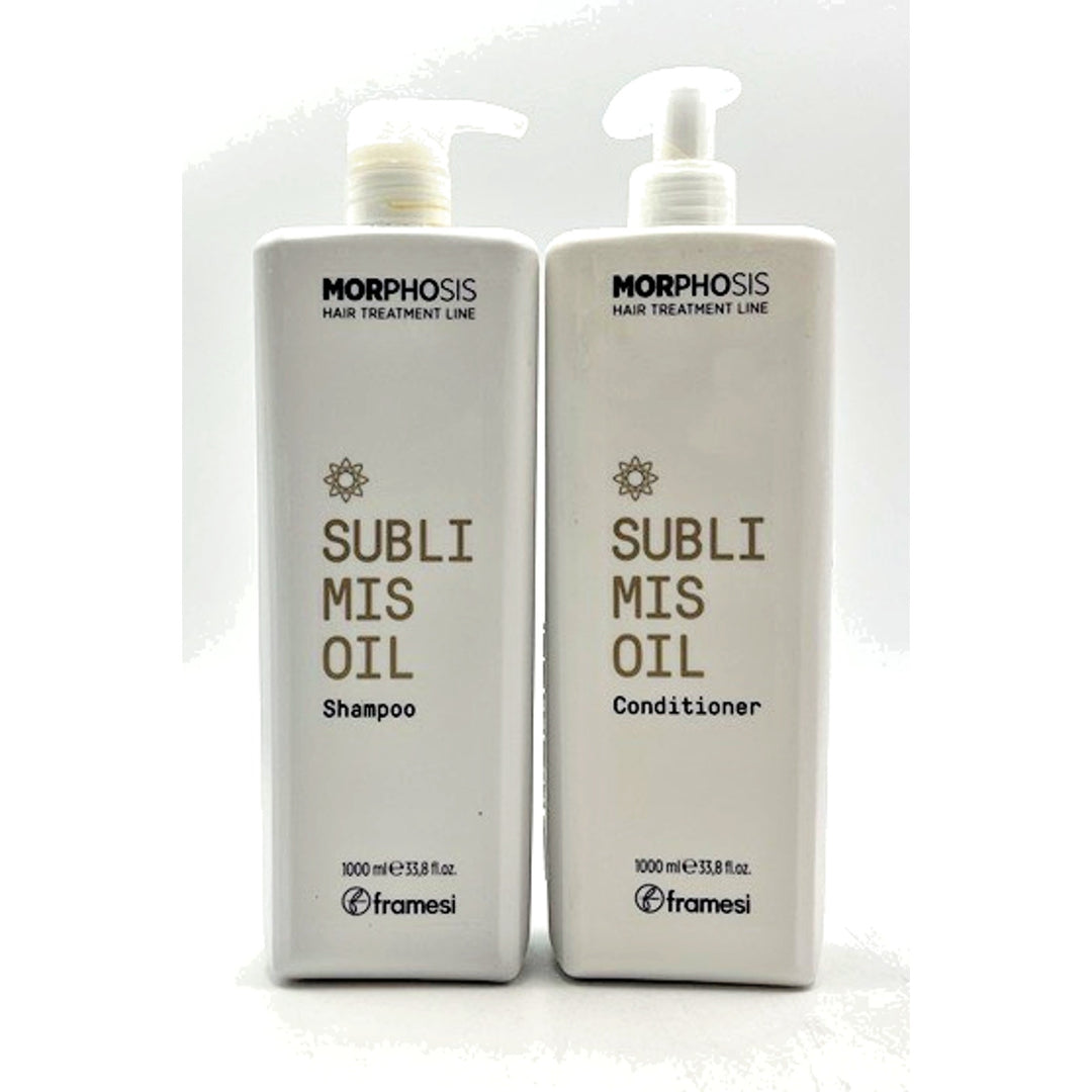 Framesi Morphosis Hair Treatment Line Sublimis Oil Shampoo & Conditioner 33.8 oz