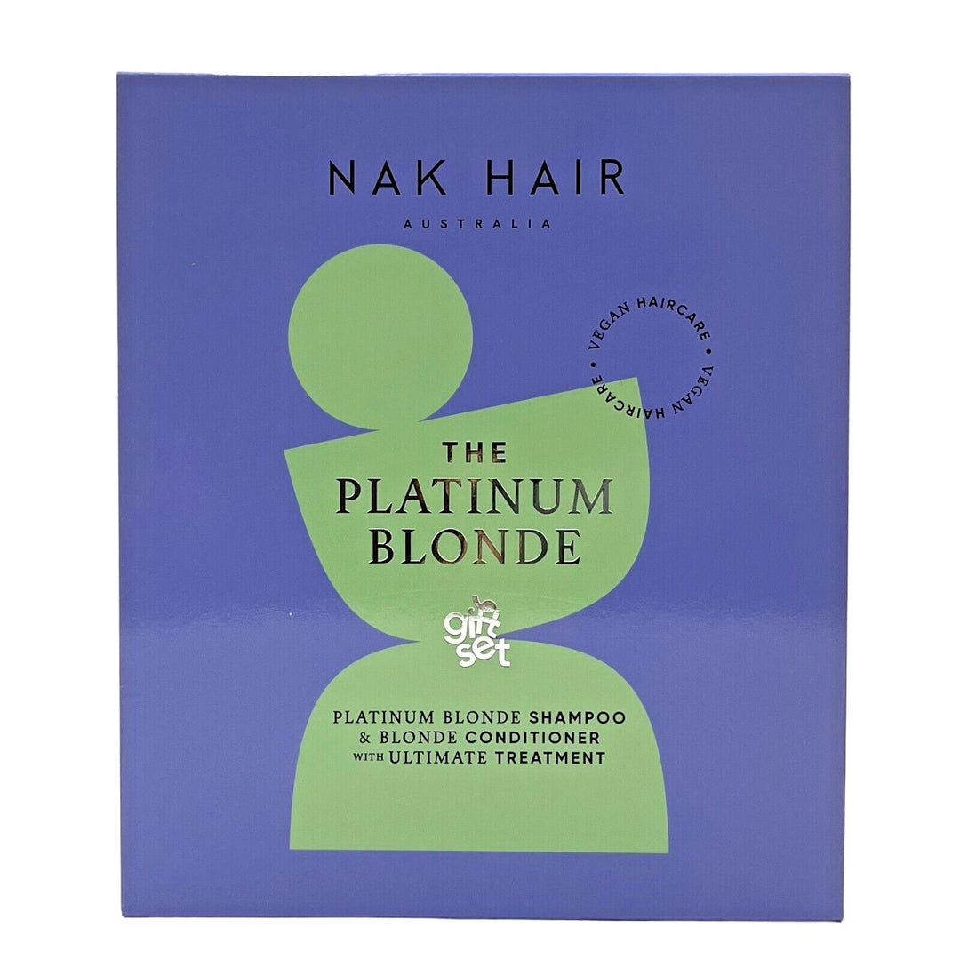 Nak Hair Australia The Platinum Blonde Gift Set (Shampoo/Conditioner/Treatment)