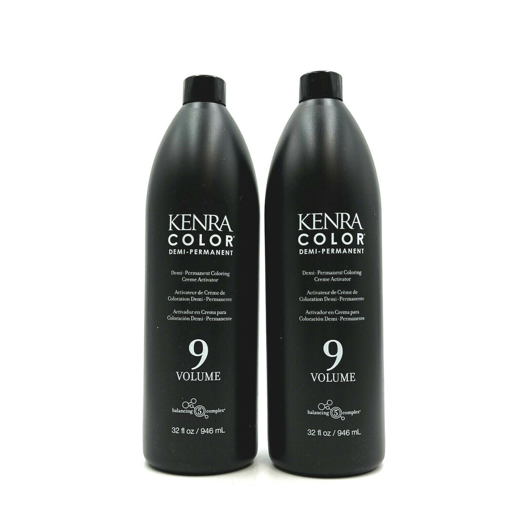 Kenra Color Demi-Permanent 9 Volume Creme Activator Developer 32 oz-2 Pack