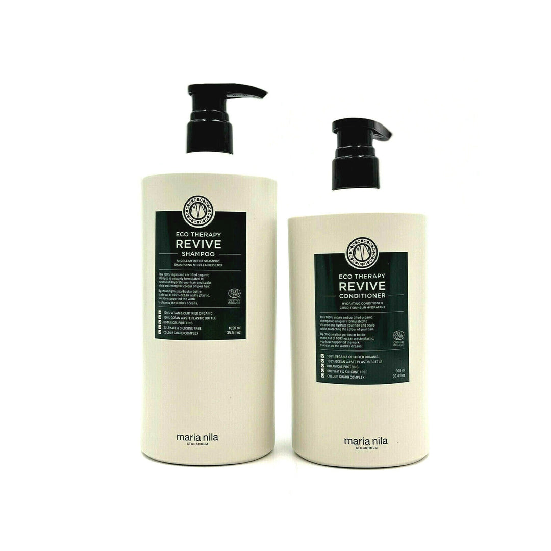 Maria Nila Eco Therapy Revive Micellar Detox Shampoo 35.5 oz & Conditioner 30.4 oz Duo