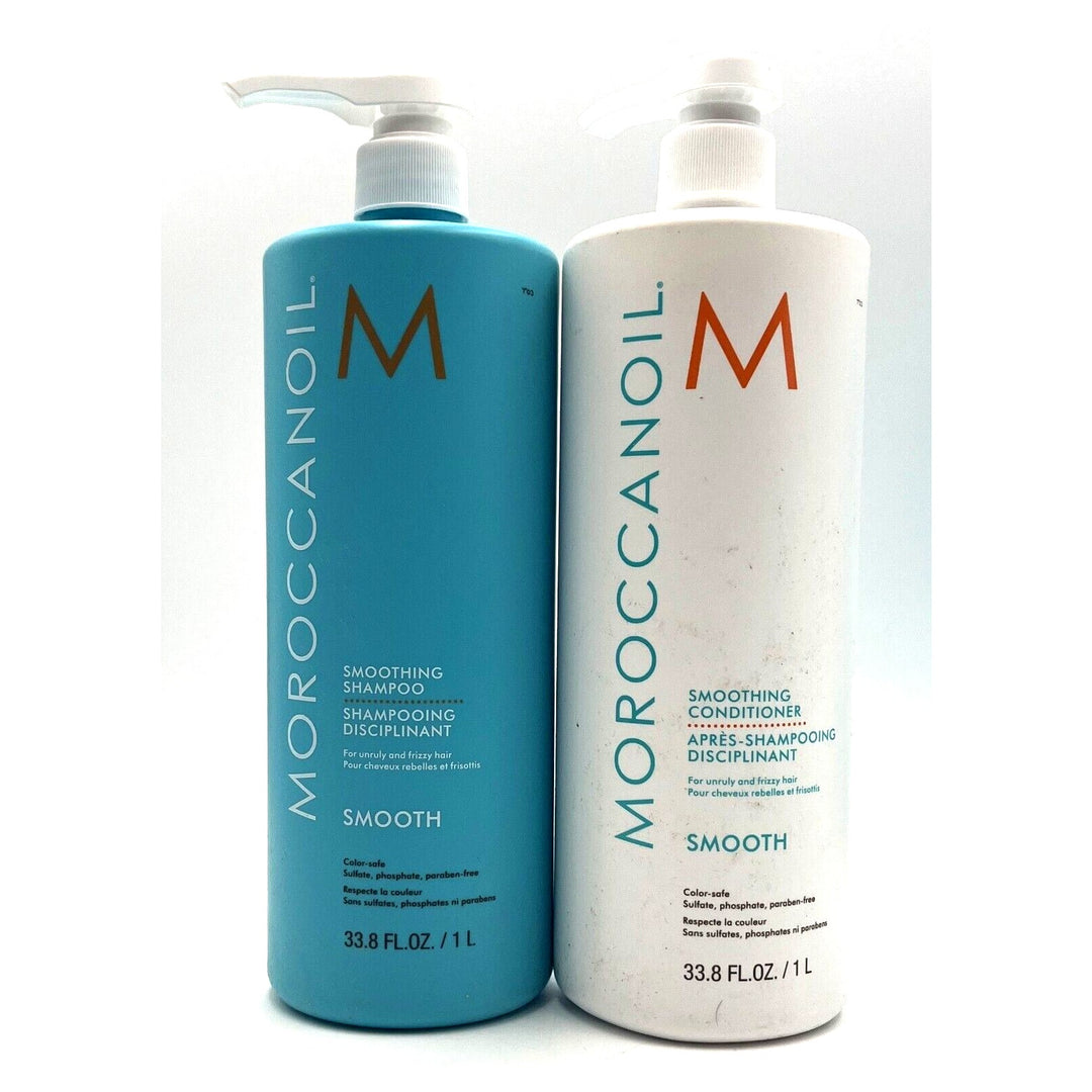 Moroccanoil Smoothing Shampoo & Conditioner - Unruly & Frizzy Hair 33.8 oz Duo