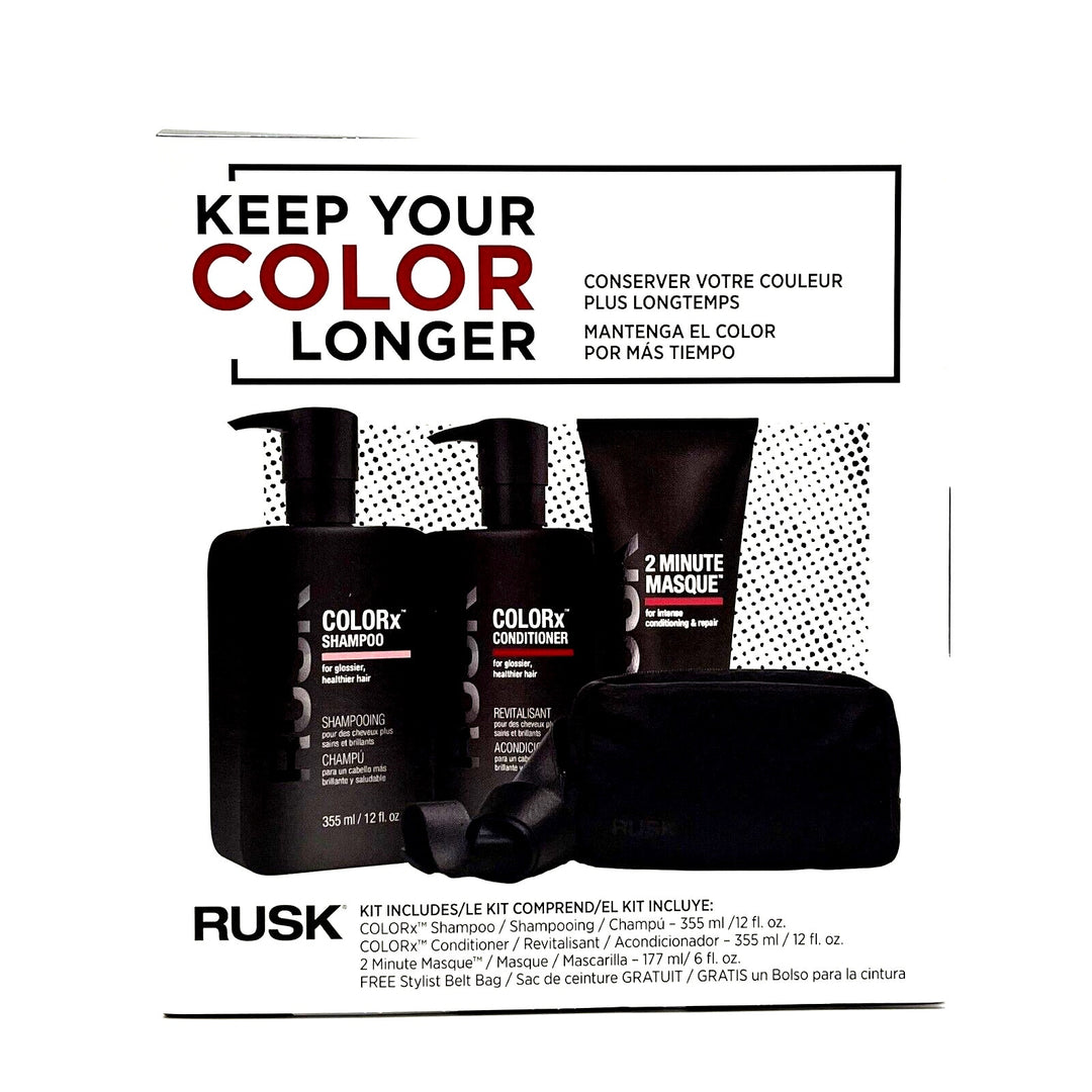 Rusk COLORx Shampoo/Conditioner/Mask Trio Holiday Gift Set