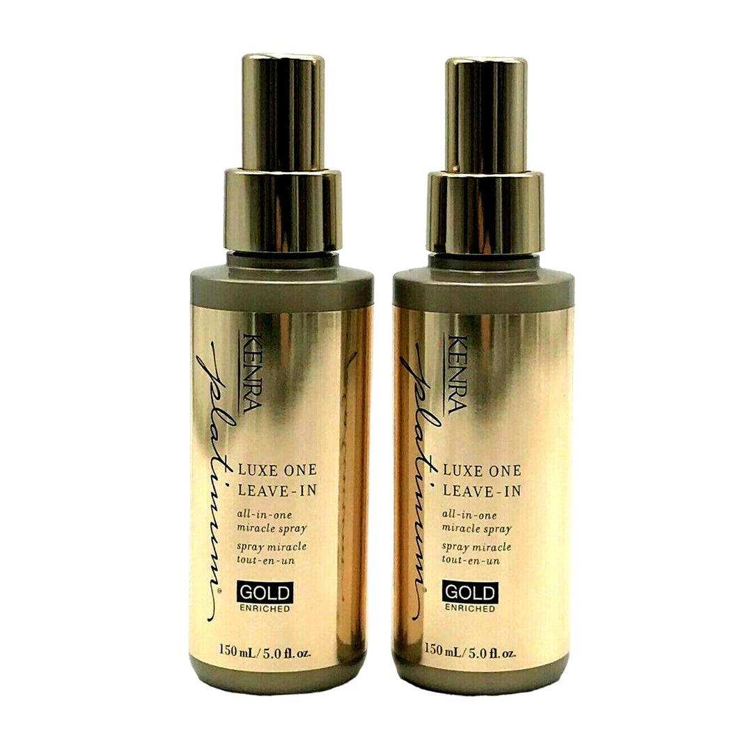 Kenra Platinum Luxe One Gold Leave In Miracle Spray 5 oz-Pack of 2