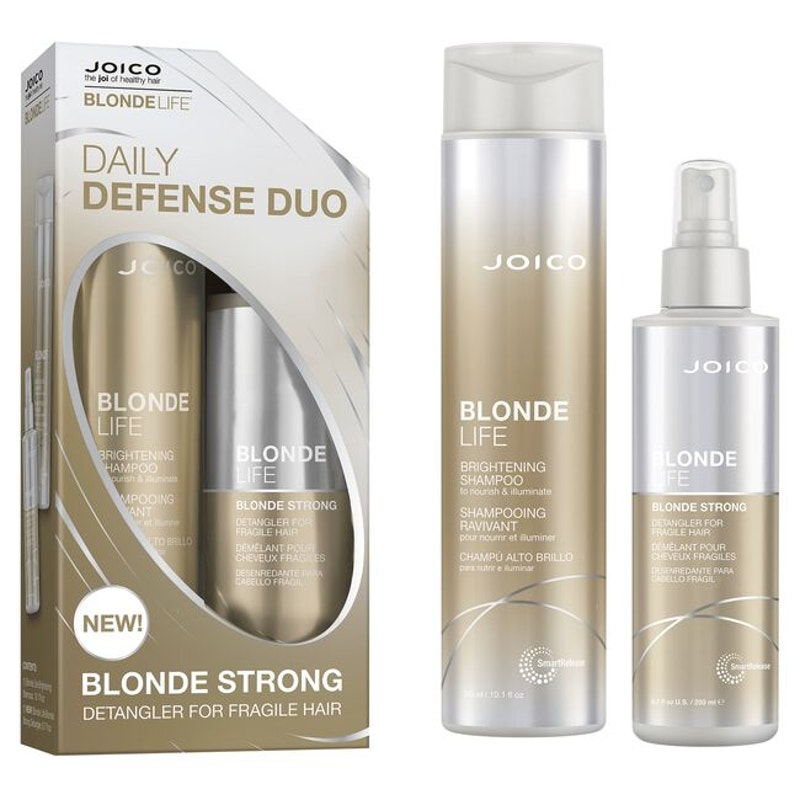 Joico  Blonde Life  Brightening Shampoo 10.1 fl.oz &  Strong Detangler 6.7 fl.oz