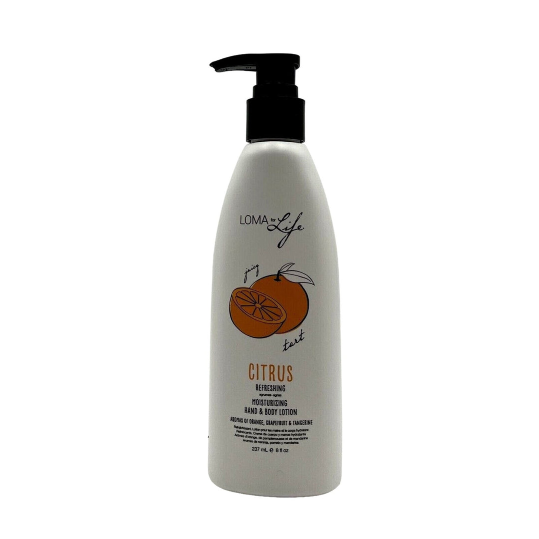 Loma For Life Citrus Refreshing Moisturizing Hand & Body Lotion 8 oz