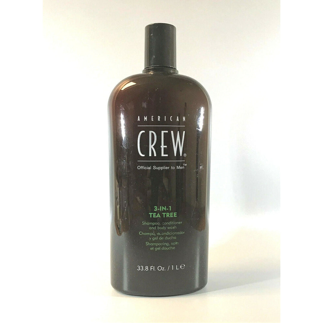 American Crew Men 3-IN-1 Tea Tree Shampoo,Conditioner & Body Wash 33.8 oz